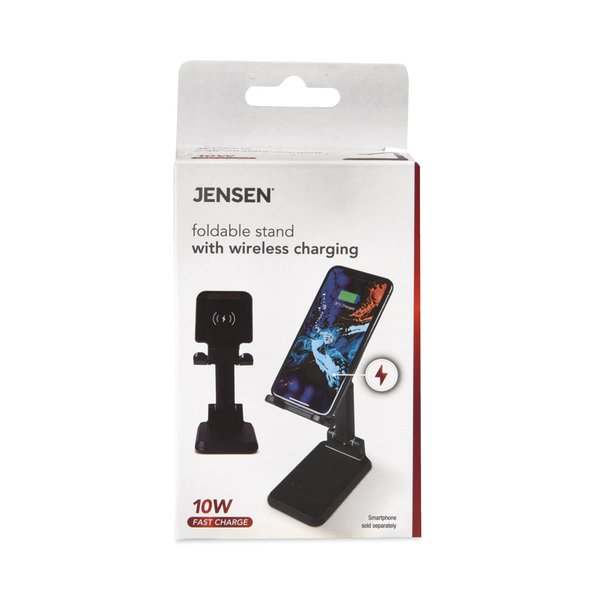 Jensen Foldable Stand with Wireless Charging, Black JPQS20V